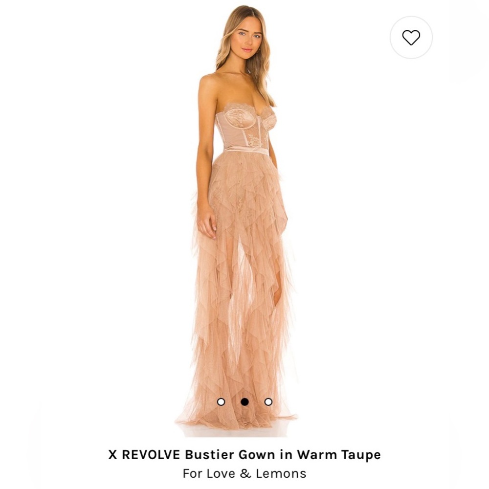 X REVOLVE Bustier Gown in Warm Taupe
For Love & Lemons XS